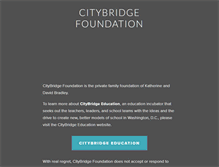 Tablet Screenshot of citybridgefoundation.org